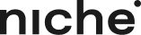 niche logo black